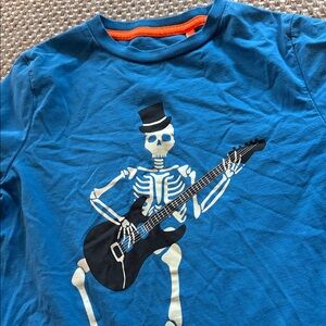 Mini Boden Blue Tee with Orange Accents